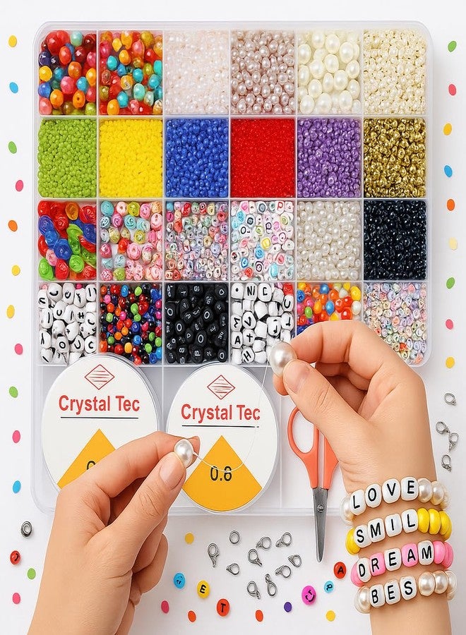 SILLYME 3500 pcs Bracelet Making Set for Jewellery Making Kit for Girls, Beads kit Jewellery Making Materials kit - Beads for Bracelet Making - Birthday Gift for Girl - Image 2
